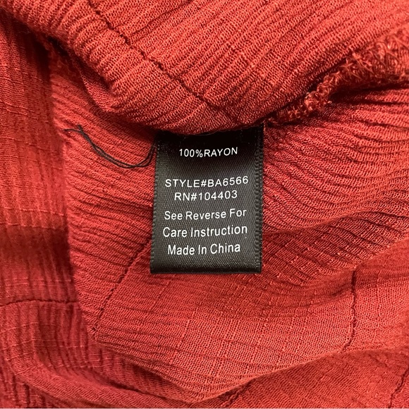 Blu Pepper great preloved burgundy boho tunic Size L - Picture 7 of 7